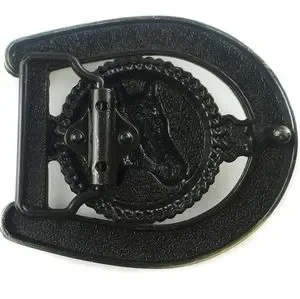 Horse horseshoe ferrier farrier belt buckle approximately 3.5 Accessories | New Gold Equestrianhorse Horseshoe Ferrier  main image 2